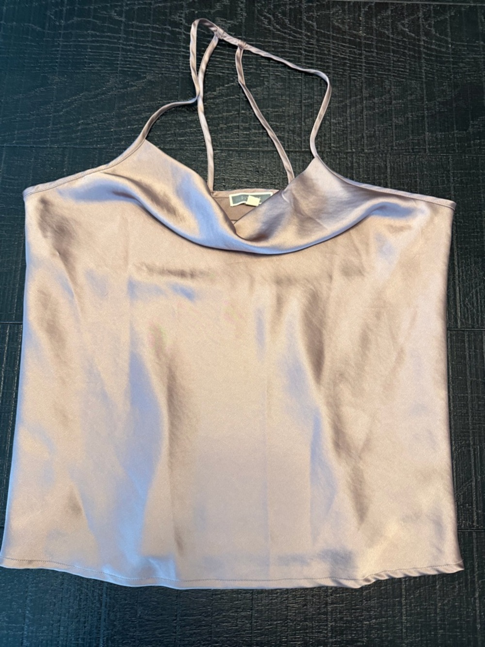 Pleione Satin Cowl Neck Spaghetti Strap Camisole - Blush